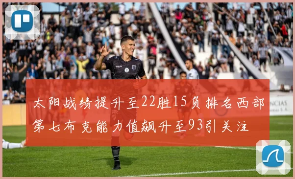 太阳战绩提升至22胜15负排名西部第七布克能力值飙升至93引关注