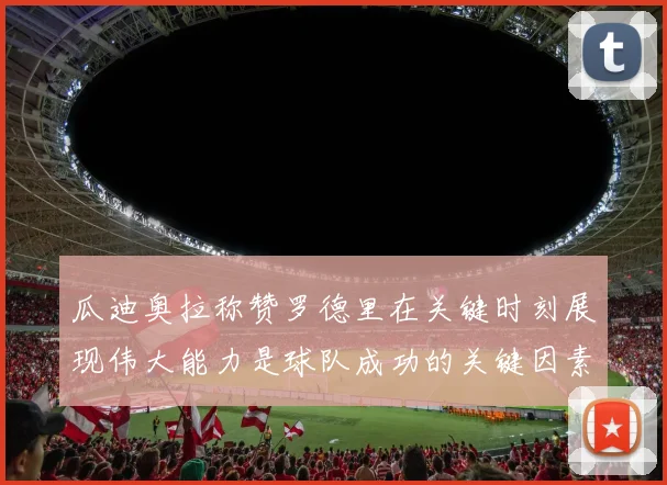 瓜迪奥拉称赞罗德里在关键时刻展现伟大能力是球队成功的关键因素